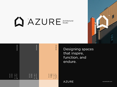Azure abstract logo architecture branding design logo logo design minimalist logo modern logo real estate studio vector
