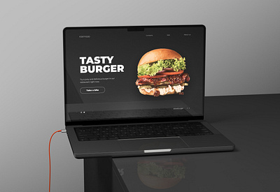 The first screen for a fast food restaurant design ui ux web webdesign