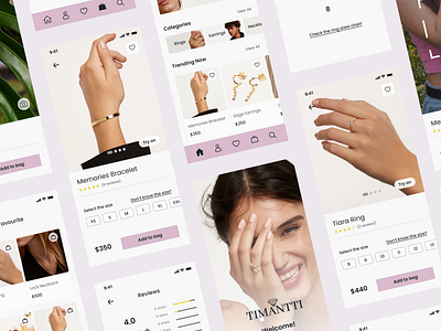 Jewellery App UI app design illustration jewellery jewelry ui ux