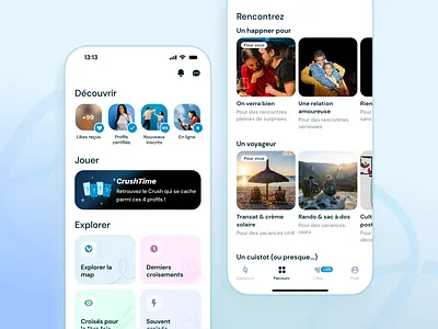 Happn x The Design Crew - App redesign app design product design ui ux