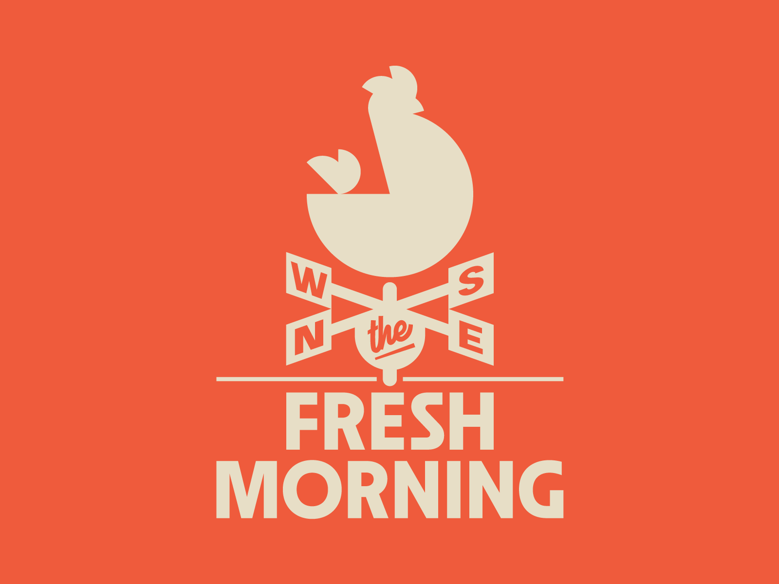 Fresh Morning badge design farm icon identity logo mark morning rooster symbol texture type typography vector