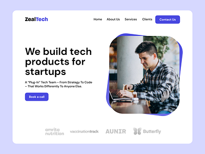 Tech Startup Website design hero saas startup tech tech startup ui uxui vector web design website