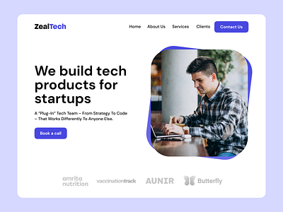 Tech Startup Website by Toané M. on Dribbble