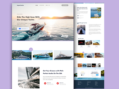 SuperYachts Website Design boats creative design effective simple ui ux web design website website design website for business