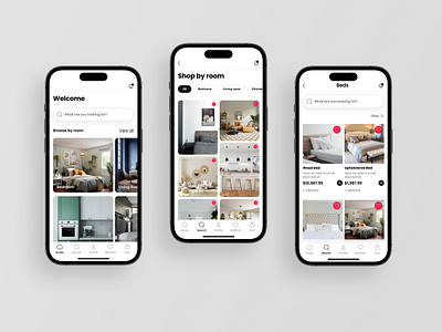 Furniture E-commerce App app design figma ios design mobile mobile design ui uidesign user interface design visual design