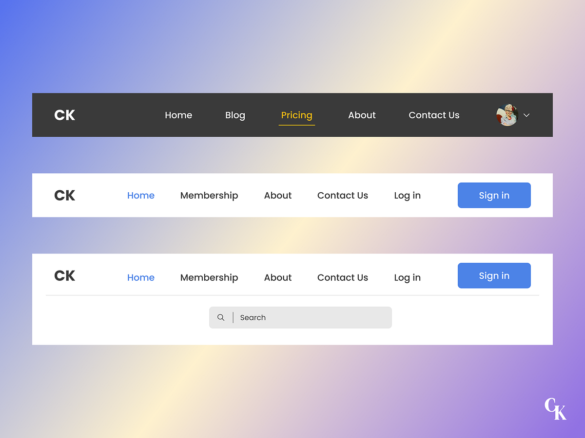 Header UI designs, themes, templates and downloadable graphic elements ...