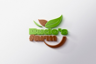 Bude's Farm 3D ART 3d branding design graphic design illustration logo typography vector