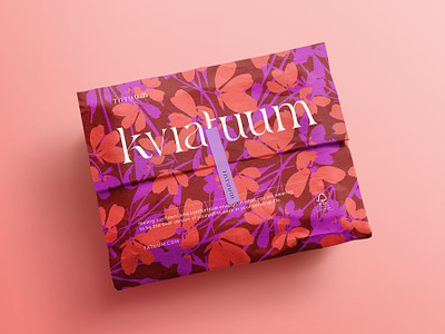 Packaging and typo design for Kviatuum collection branding design ecommerce flower flowers packaging paper pattern typography