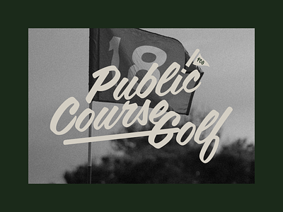 Public Course Golf Primary Logo branding design golf golf course golf logo graphic design illustration logo logo design logodesign typography