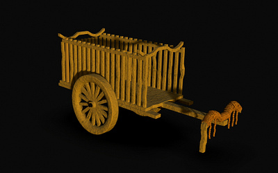 Buffalo Cart 3d 3dmodel animation arnoldrender autodeskmaya branding design graphic design illustration