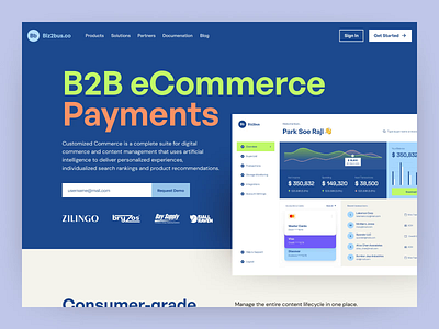 B2B Dashboard - Landing Page [ANIMATION] animation b2b b2c bona business clean d2c dashboard design studio ecommerce enterpreneurship fintech minimalism motion graphics ozi payment saas