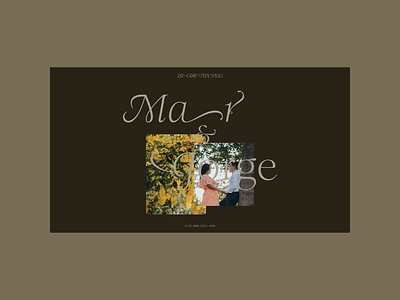 Mar & Jorge - Wedding website blur branding design development drawing graphic design interaction layout lettering logo love mask motion serif typography ui web website wedding