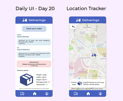 Daily UI - Day 20, Location Tracker 100daychallenge 100daysofui dailyui dailyuichallenge locationtrackerui locationui