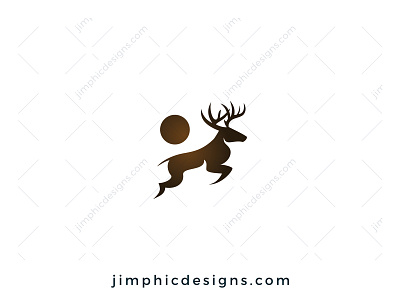 Jumping Deer Logo branding design graphic design logo vector