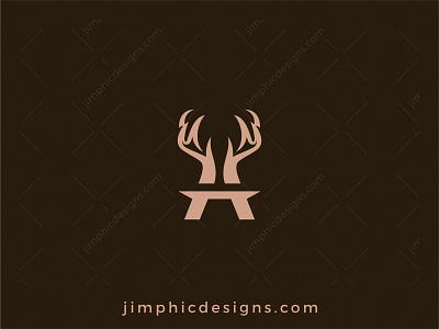 Horns A Logo branding design graphic design letter logo vector