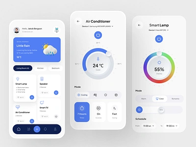 Smart Home - App apps home automation interface mobile app design real estate remote control smart device smart home smart lamp ui ui kit ui8 uidesign ux