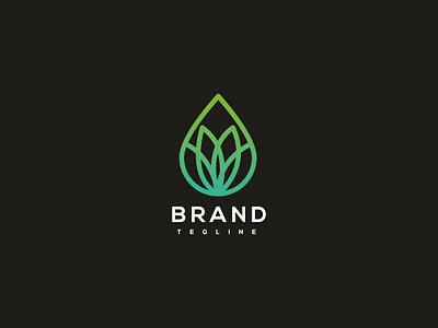 CBD oil drop logo. branding design graphic design icon illustration logo logo design vector