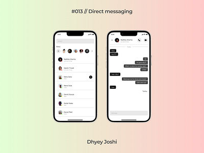 Day 013 - Direct messaging branding chat community dailyui design figma illustration logo message mobile ui ux website