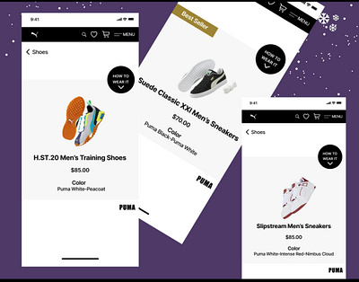 PUMA - sampled app app branding design figma puma shoes sneakers ui