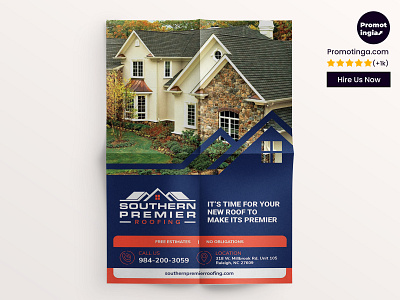 Flyer Design for Roofing Company booklet brochure flyer leaflet magazine newspaper paper ad poster print advertise print advertisement print collateral print design print media print promotions