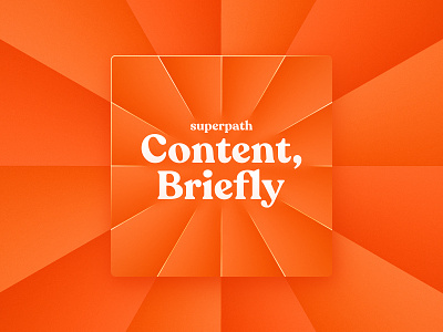 Content, Briefly — Podcast Cover art for audio b2b podcast branding podcast cover sunburst typography