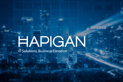 A Logo Design: Hapigan IT solutions brand identity design graphic design logo