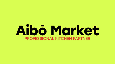 Aibo Market fluor logotype marketplace neon sans serif