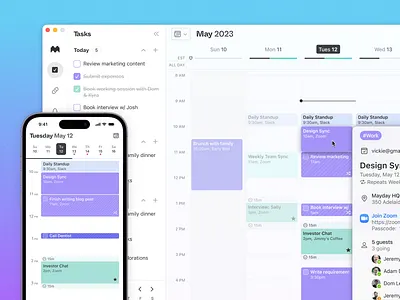 👋 We're Mayday! app calendar create event design event cards ios macos product design schedule timeline ui
