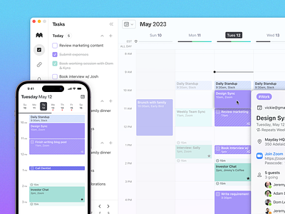 👋 We're Mayday! app calendar create event design event cards ios macos product design schedule timeline ui