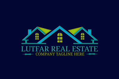 Real Estate Logo 3d design graphic design letter logo logo logo design logos pictorial logo real estate logo