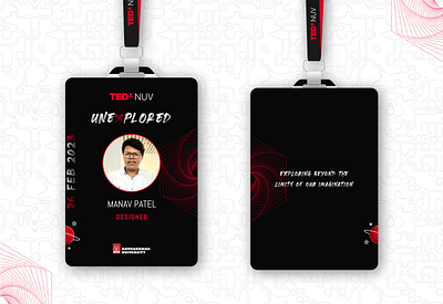 TEDxNUV - ID Card graphic design ui