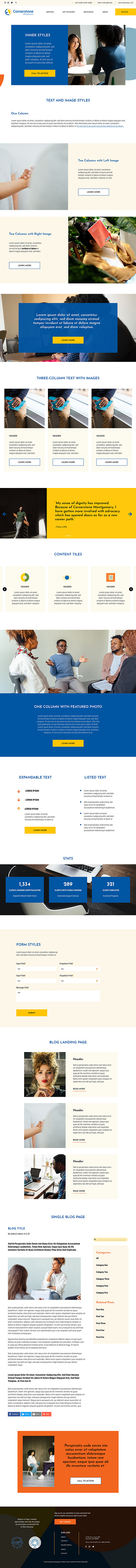 Cornerstone Montgomery Website Inner Styles Page branding design graphic design ui ux web design