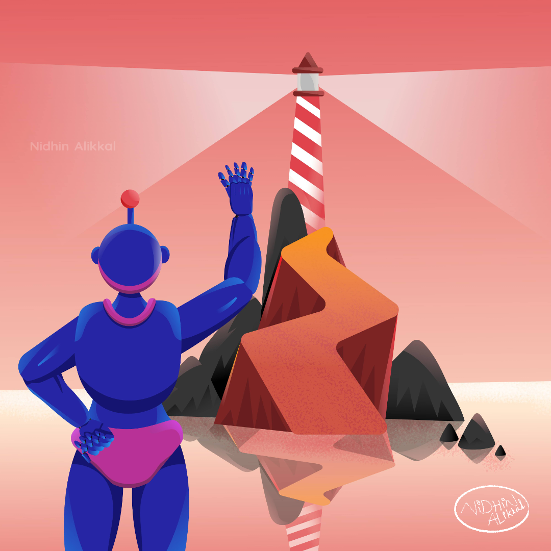 March of Robots 5 day Beacon by Nidhin Alikkal on Dribbble