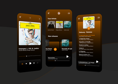 Music player app dailyui design graphic design illustration typography ui vector