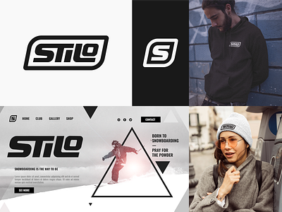 Stilo apparel brand identity branding geometric icon logo logo desig minimal minimalist outdoors snowboarding streetwear urban fashion wordmark