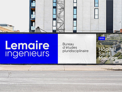 Lemaire-ingenieurs billboard branding building corporate design epic logo poster print worksite