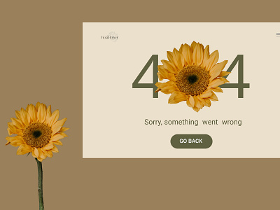 Violaflowers page 404 design figmadesign ui ux vector web design