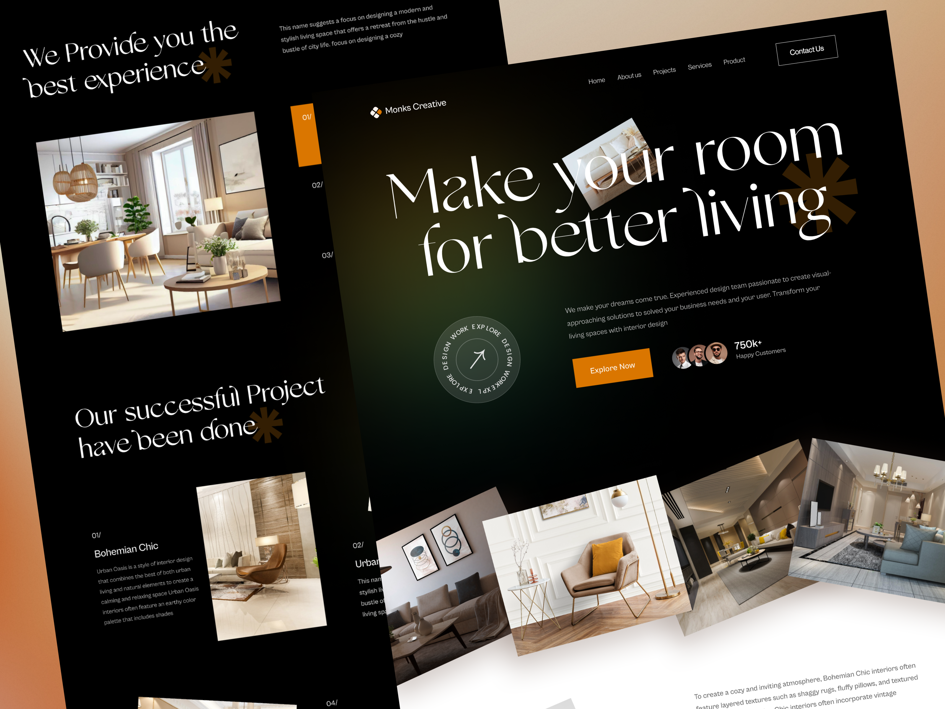Interior Landing Page UI app app ui clean figma furniture interior landing page minimal product design trend ui uidesign uiux user experience user interface uxdesign web design website design