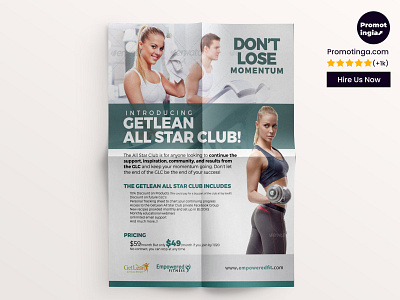 Business Flyer for Gym Club booklet brochure flyer leaflet magazine newspaper paper ad