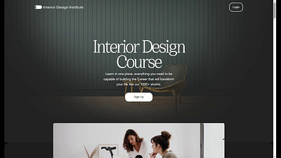 Interior Design Institute - Redesign architect architecture branding builders construction course home office interior design interior design course interior design institute landing page study ui university