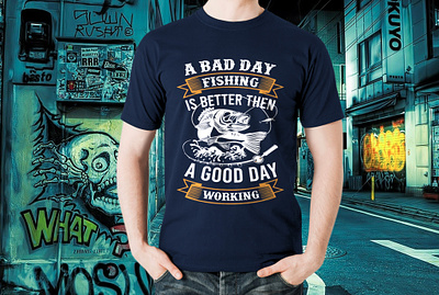 A Bad Day Fishing Is Better Funny Fishing T shirt Design amazon t shirts amazon t shirts design design fishing fishing shirt fishing t shirt fishing t shirt design illustration tshirt tshirt art tshirt design tshirtlovers typography t shirt