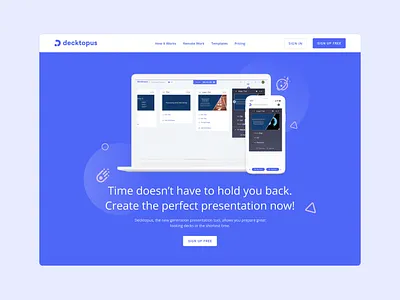 Decktopus.com - Landing Page Hero Illustration hero hero illustration illustration landing page presentation saas software ui ux