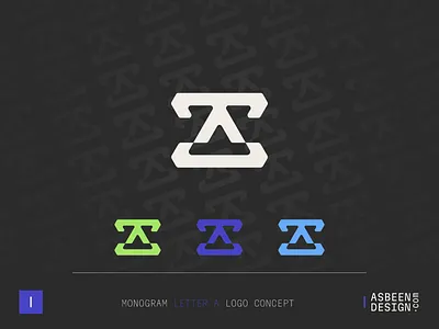 Letter A Monogram Concept a bold branding clean design digital initial letter a logo minimalist startup vector