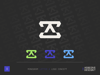 Letter A Monogram Concept a bold branding clean design digital initial letter a logo minimalist startup vector