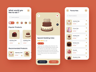 E-Store for bakery products branding design illustration logo mobile app mobile ui treinetic ui uiux ux