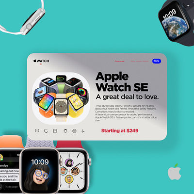 Apple Watch SE ;) advertising branding design landing page portfolio ui ux