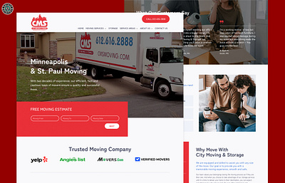 Moving Company Website Design by Rotate Digital app branding design