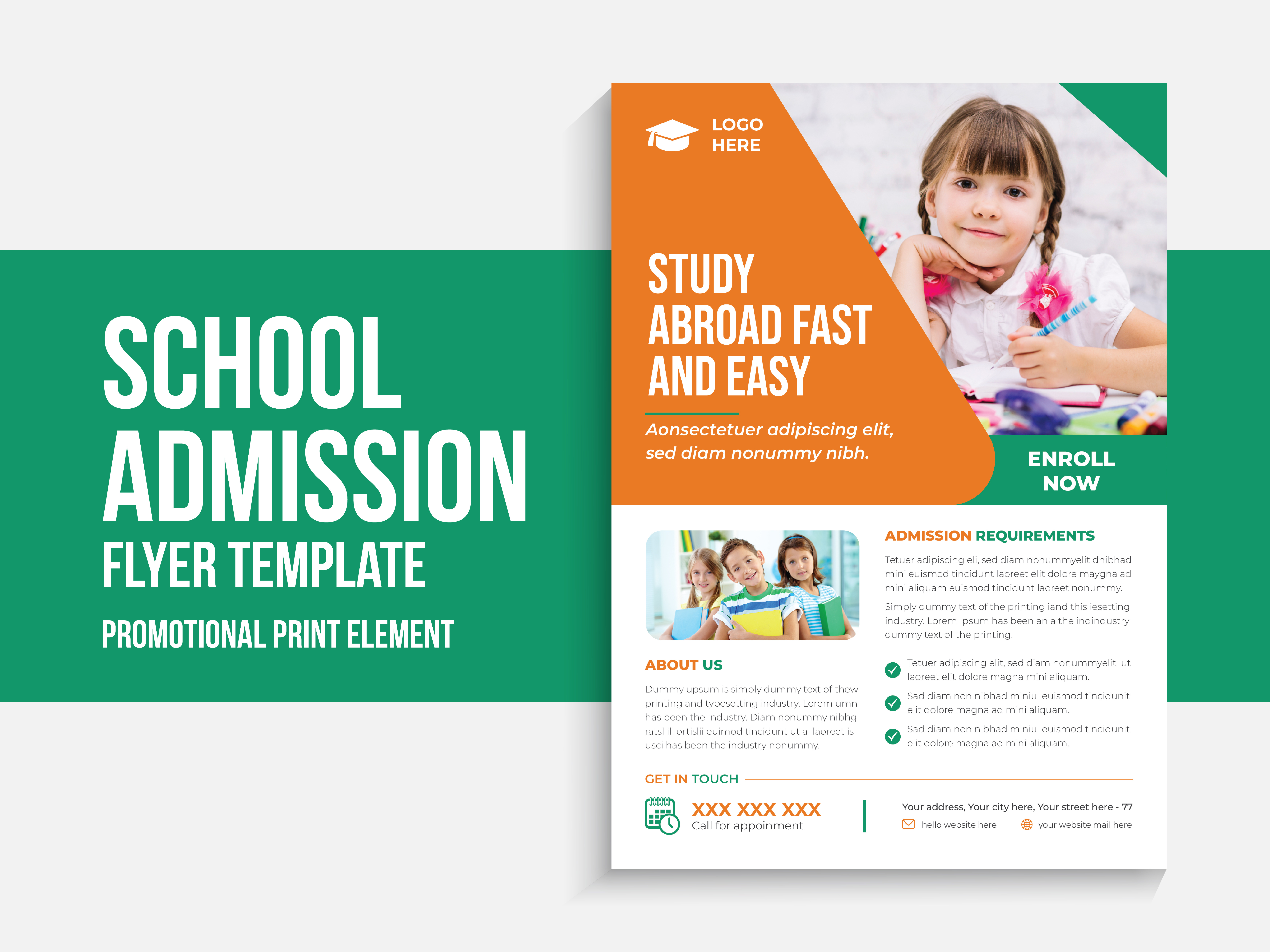 School admission creative modern flyer design admission flyer admission open branding brochure education flyer flyer flyer design graphic design learning logo school admission school flyer