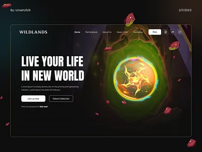 Wildland Crypto website landing page. branding design illustration logo ui ux web webdesign website website design