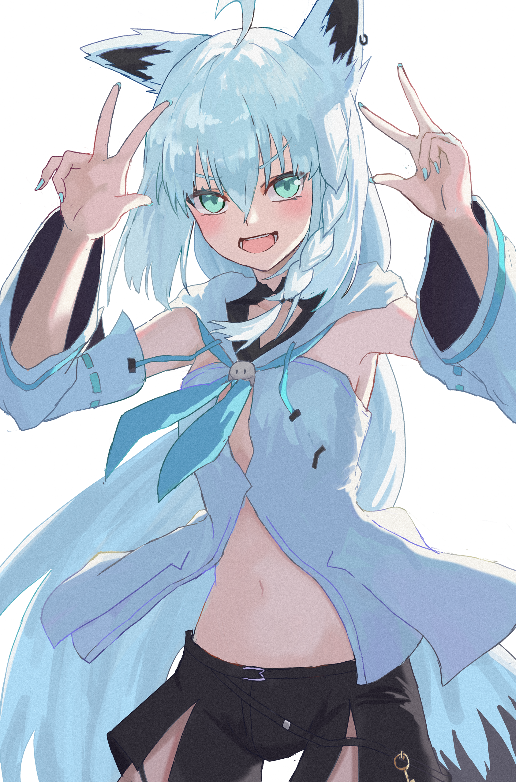 Illustration Drawing hololive Shirakami Fubuki hololive illustraion